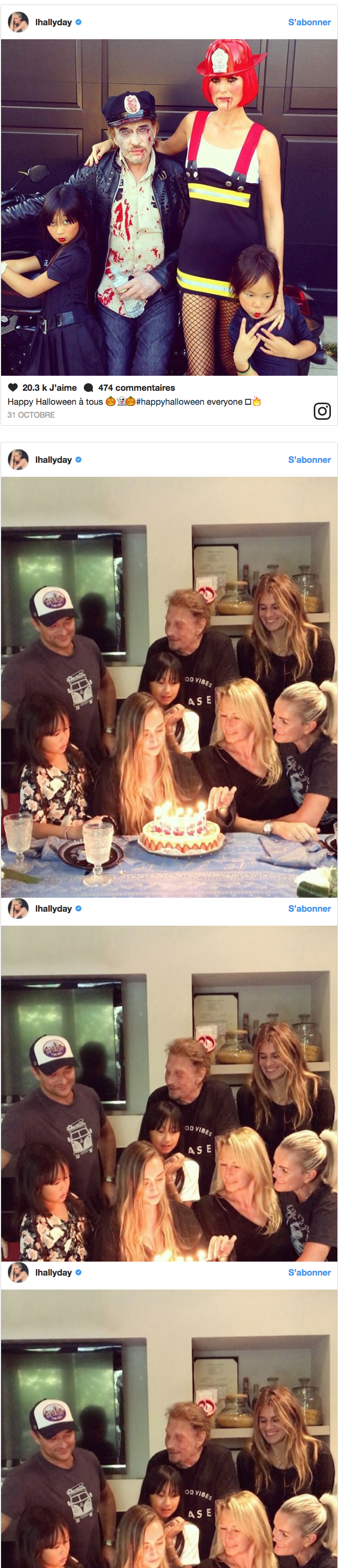 Les dernière images de la vie de famille de Jonnhy Hallyday